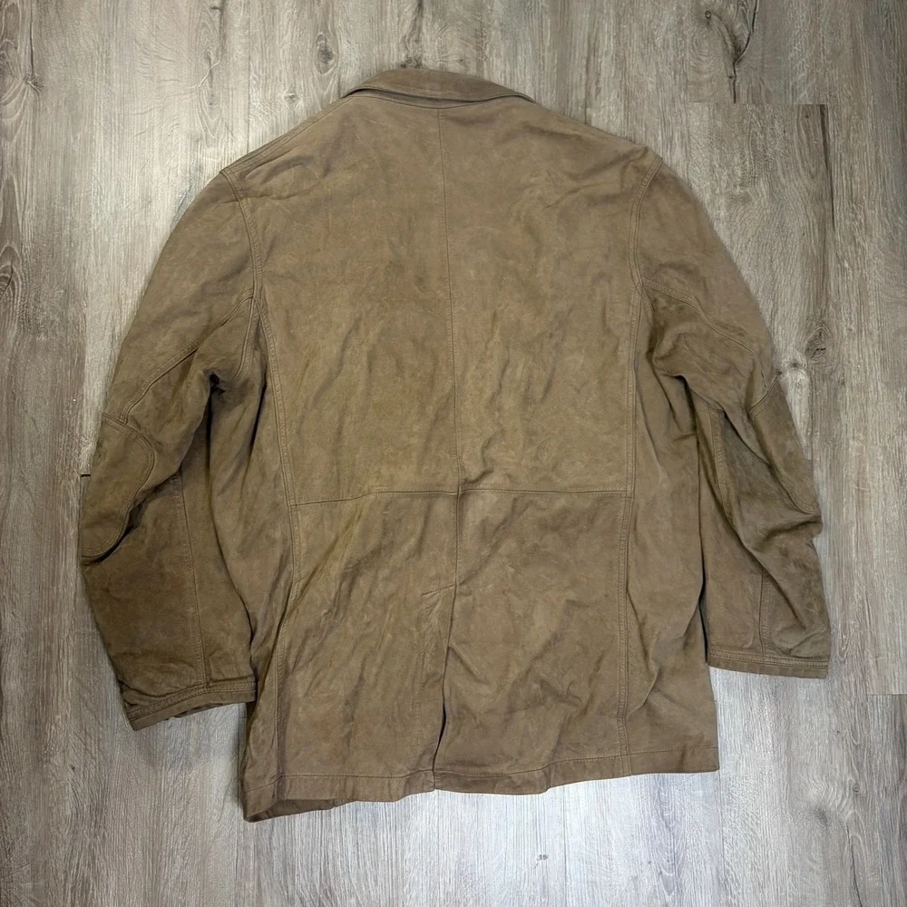VTG Orvis Jacket Mens 42 Brown Fishing Blazer Canvas Safari Hunt Leather